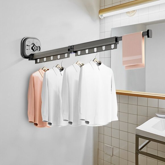 SOGA 93.2cm Wall-Mounted Clothing Dry Rack - Picture 4 of 10